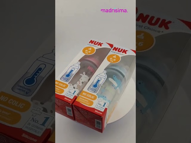 Vídeo relacionado con NUK First Choice+ Flow Control - Juego de 2 tetinas para biberones (6 a 18 meses, válvula anticólicos, sin BPA)