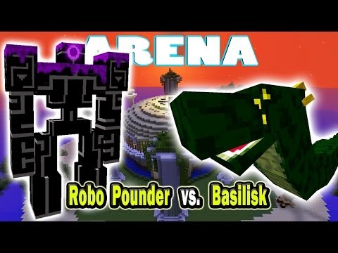 Minecraft Arena Battle Robo Pounder vs. Basilisk
