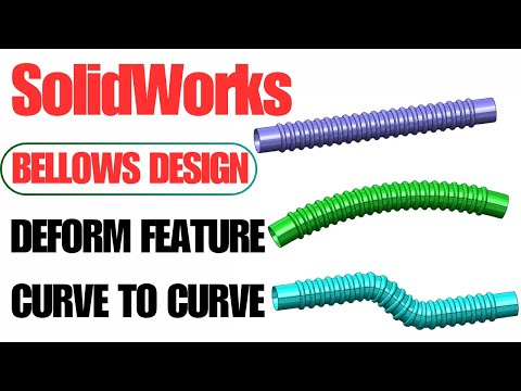 Bellows Design in SolidWorks | Deform Tool Step-by-Step Tutorial #caddengineer