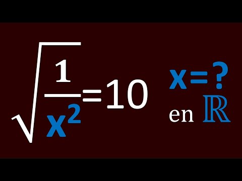 Resuelve la ecuación irracional √(1/x²)=10