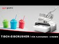 Commercial Countertop Ice Crusher – Flake Ice - 5 kg/min - 350 W - AISI 304 Stainless Steel