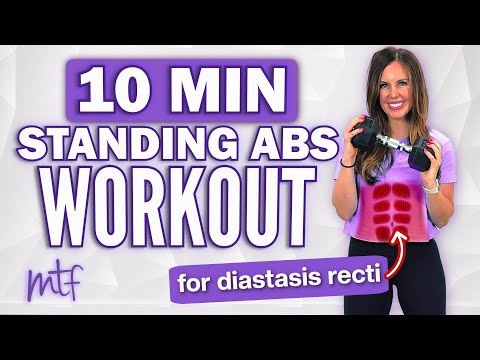 10 MIN STANDING ABS WORKOUT (with weights) for Postpartum Diastasis Recti