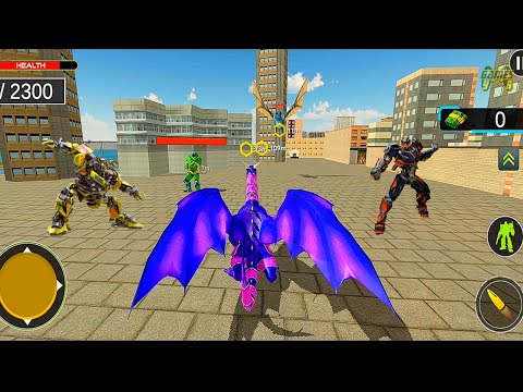 Pink Dragon Robot Transform Flying Robot Car Transform Game 2021 - Android Gameplay