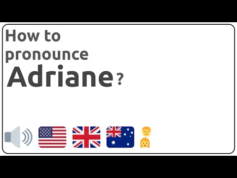 How to pronounce Adriane in english?