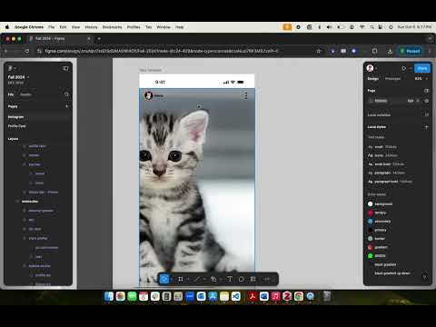 Part 6:  Learning Figma | InstaGram App Design Tutorial | Stories slideshow