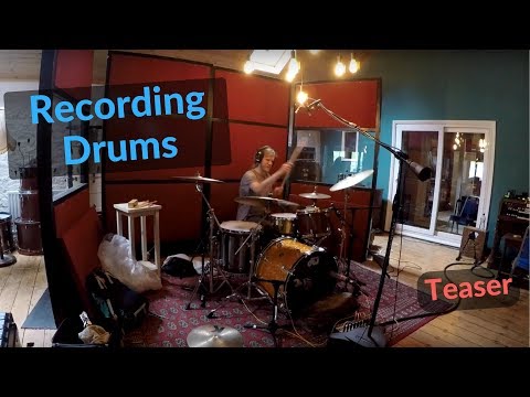 Recording drums at Middle Farm Studios