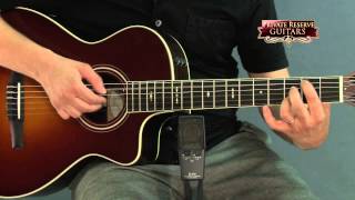 Video thumbnail for Taylor 712ce-N Rosewood/Spruce Nylon String Grand Concert Acoustic-Electric Guitar Vintage Sunburst by Musician's Friend
