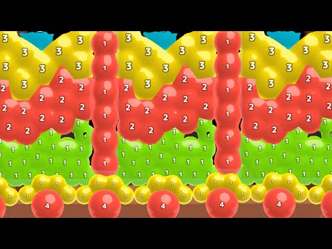 Melty Bubble (jelly 2048) 🆚 Happy Glass 🍷 2048 gameplay part #47