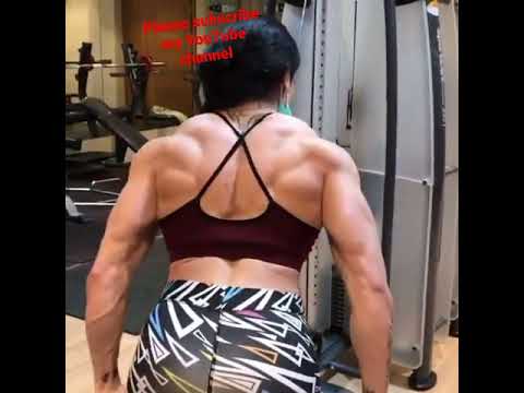 Female Bodybuilder 😮.. Girl Back Workout Video 😮 #fbb #fitness #backworkout