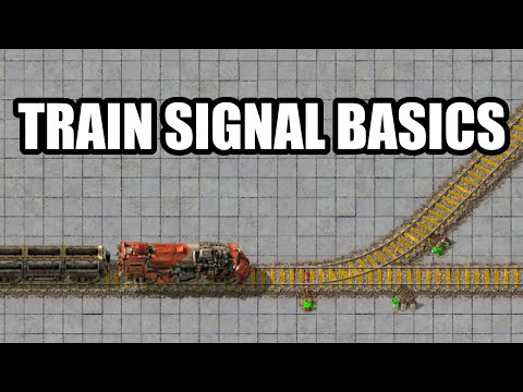 Factorio train signal basics, Quick learn train rail chain signals