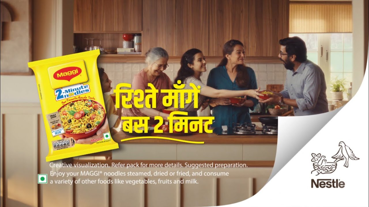 Maggi's 'Rishte Maange, Bas Do Minute' campaign.  Maggi's 'Rishte Maange, Bas Do Minute' campaign.