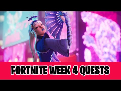 Fortnite Complete Week 4 Quests - How to EASILY Complete Week 4 Quests Challenges Season 2