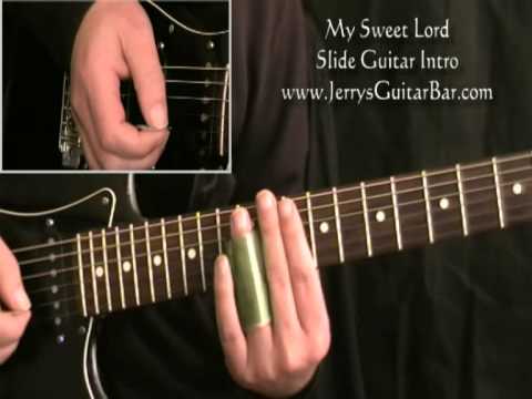 How To Play The Slide Introduction My Sweet Lord George Harrison