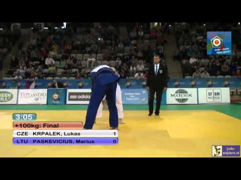 Judo 2014 European Open Men Prague: Krpalek (CZE) - Paskevicius (LTU) [+100kg] final