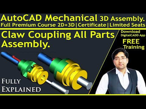 Auto CAD Mechanical | Auto CAD 3D |  [ Complete ] AutoCAD Mechanical Modeling | 3D Parts | Assembly