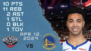 Trayce Jackson-Davis player Full Highlights vs PELICANS NBA Regular season game 12-04-2024