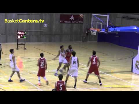 CANASTÓN de Santi YUSTA, junior/EBA del Real Madrid Vs. CB.Villarrobledo (15-11-2014)