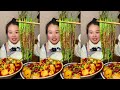 asmr eating spicy food chinese 😋 eating spicy hot pot malatang mukbang spicy noodles soups and eggs