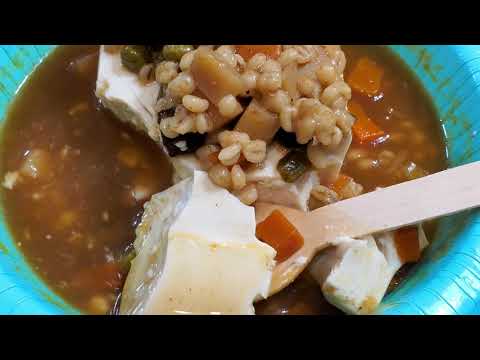 Tofu w Campbell's Beef Vegetables Barley Soup