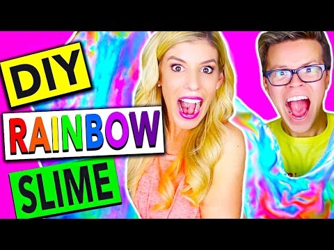 DIY MEGA GIANT RAINBOW SLIME!! (200LBS!!) Video