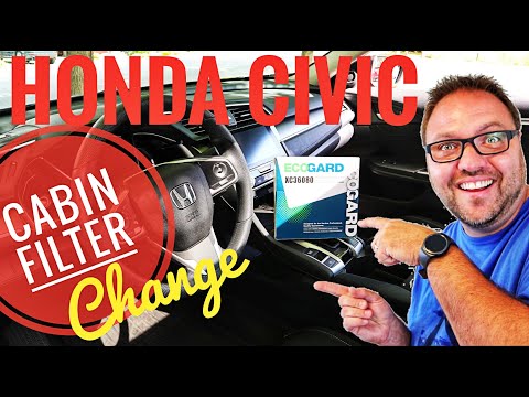 Honda Civic Cabin Air Filter Replacement - 2016 2017 2018 2019 2020 2021