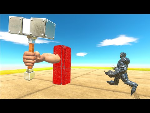 GIANT HAMMER VS MECHA UNITS | ANIMAL REVOLT BATTLE SIMULATOR