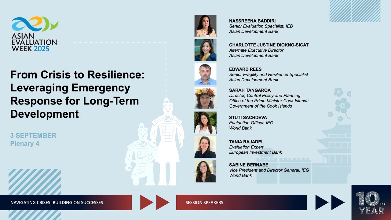 Plenary 4: From crisis to resilience: Leveraging emergency response for long-term development