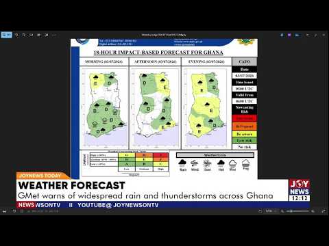 Weather Forecast: GMet warns of widespread rain and thunderstorms across Ghana
