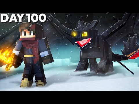 100 Days in HARDCORE HOW TO TRAIN YOUR DRAGON in Minecraft: The Winter Storm!