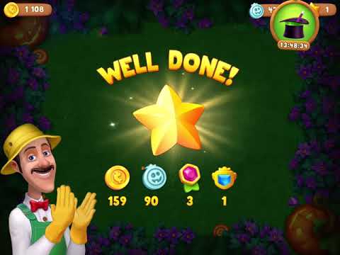 Gardenscapes Level 3525 With No Boosters - Super Hard Level - Bonus Scene With Austin