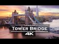 Tower Bridge London England By Drone 4K