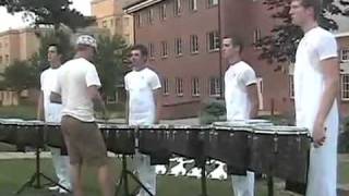 2008 Phantom Regiment quads playing book at Dubuque (6/28/08)