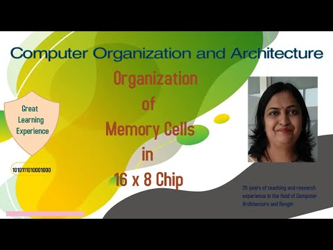 Organization  of memory cells in 16 x 8 chip
