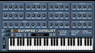 Video thumbnail for FREE SYNTH SYNAPSE JUNGLIST SOUND DEMO by steve webb