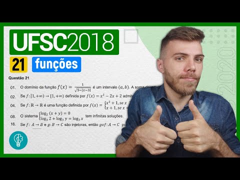 21 VESTIBULAR UFSC 2018/1 - FUNÇÕES - O domínio da função 𝑓(𝑥) = 15−|𝑥−3| é um intervalo (𝑎, 𝑏).