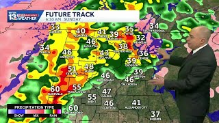 Winter Threat in North Alabama, rain and thunderstorms in the forecast through the weekend, cold ...