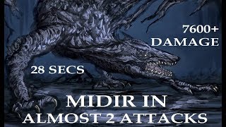 Dark Souls 3 - Darkeater Midir in Almost 2 Combo Attacks - 28 Secs...
