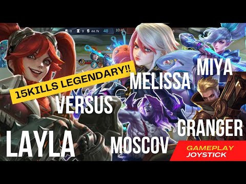 15 KILLs Best Build Layla - Mobile Legends 1 Vs 4 Gameplay Marksman | MLBB