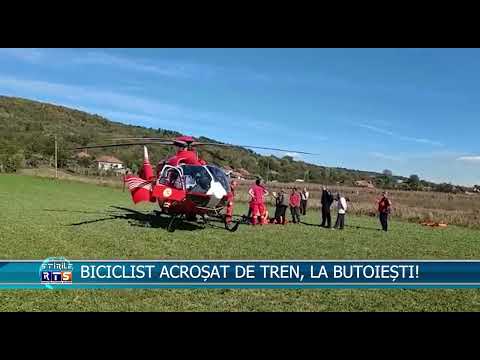 BICICLIST ACROȘAT DE TREN, LA BUTOIEȘTI!