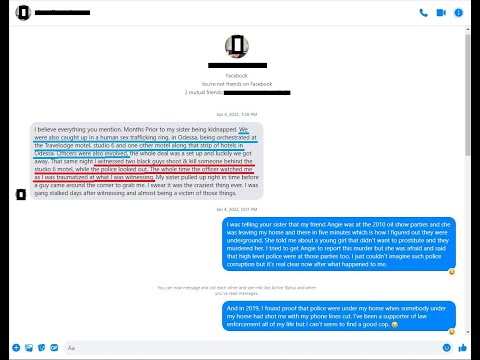 SENT TO ODESSA CRIMESTOPPERS - HUMAN TRAFFICKING MURDER