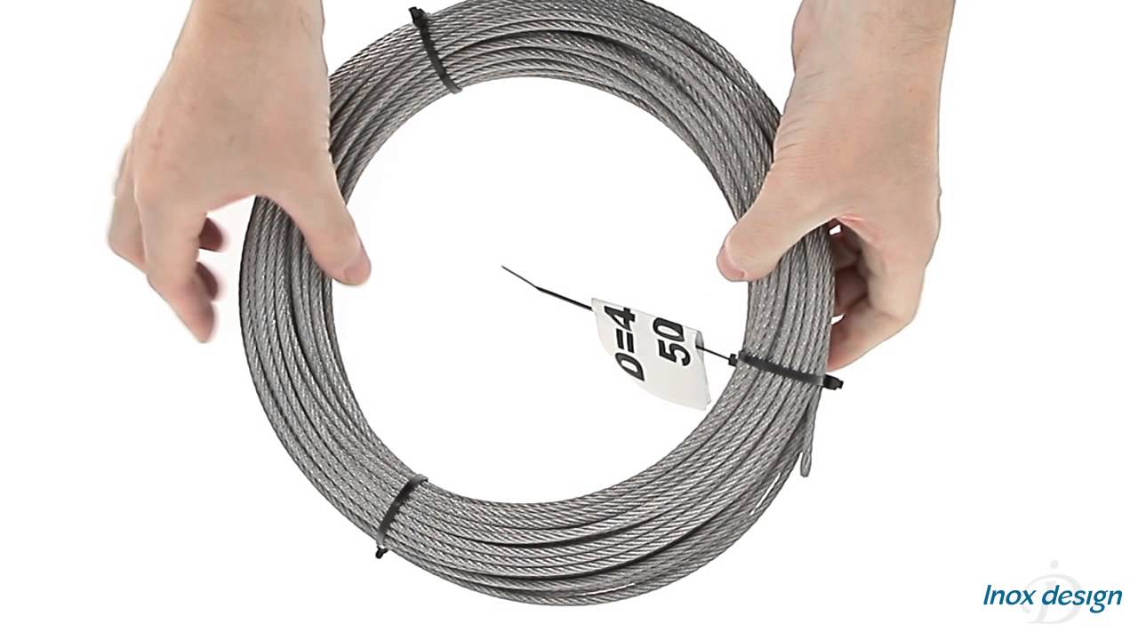 Bobine de 25 m à 100 m de câble inox 316 ø 4mm inoxdesign.fr