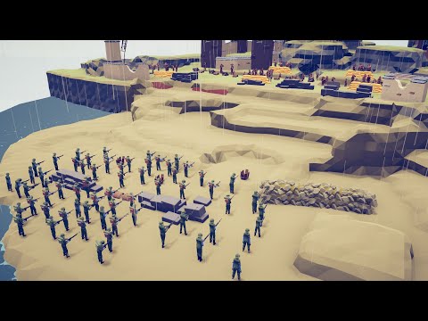 US ARMY vs RUSSIAN ARMY- Totally Accurate Battle Simulator | TABS