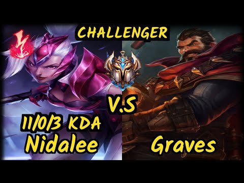 MRDS TynX (NIDALEE) vs GRAVES - 11/0/3 KDA JUNGLE CHALLENGER GAMEPLAY - EUW