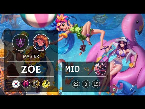 Zoe Mid vs Irelia - KR Master Patch 9.5