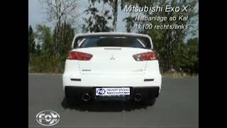Video: Fox Edelstahl Duplex Sportauspuff-Komplettanlage ab Kat Mitsubishi Lancer Evolution X - Evo 10