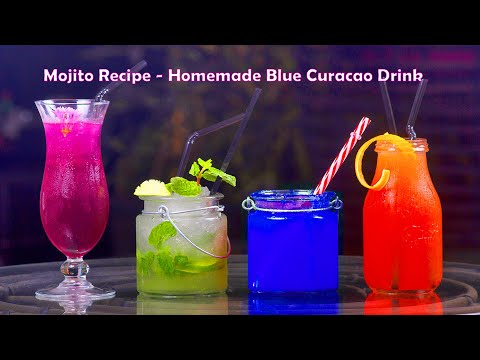 How to make Mocktail Blue Lagoon Recipe Summer Beverage Valentine's Day Special