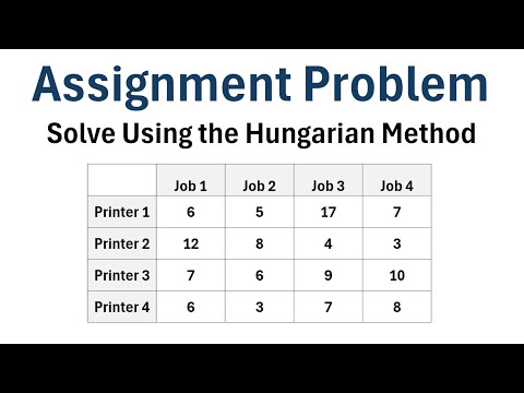 How to Solve an Assignment Problem Using the Hungarian Method