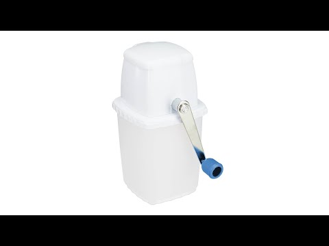 Broyeur à glace manuel Bleu - Blanc - Métal - Matière plastique - 13 x 24 x 16 cm