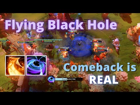 Flying Black Hole | Ability Draft Black Hole + Icarus Dive | Comeback is REAL !!
