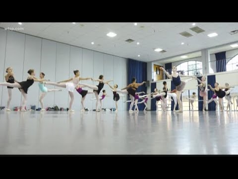 Ballet dancers hit the floor again after flooding